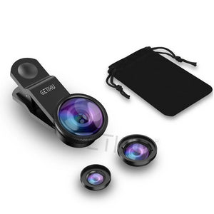 Universal 3in1 Wide Angle Macro Fisheye Lens Camera Mobile Phone Lenses